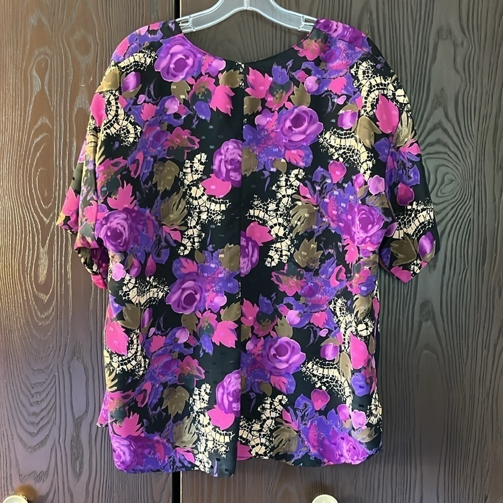 Fitting Image 2 pc. Black/ purple/ gold skirt and top. Size 22W. Beautiful - Picture 9 of 14